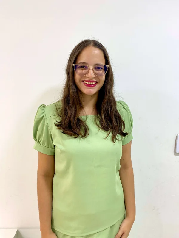 Foto de Alícia Gabriele Freitas Belarmino, Fonoaudióloga da Unidade Arco-Íris